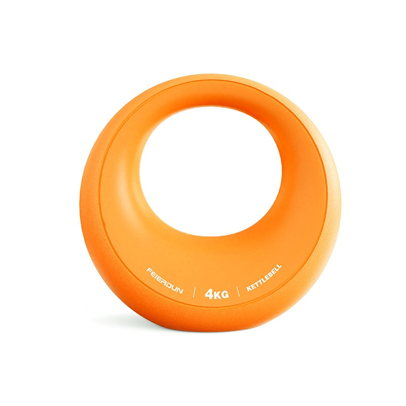 Orange Kettlebell with 'Kettlebell' branding on a white background