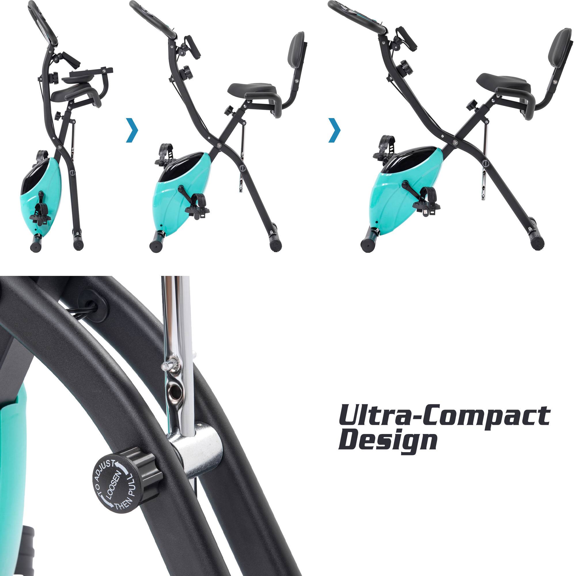 Bicycle with ultra-compact design feature highlighted on a white background