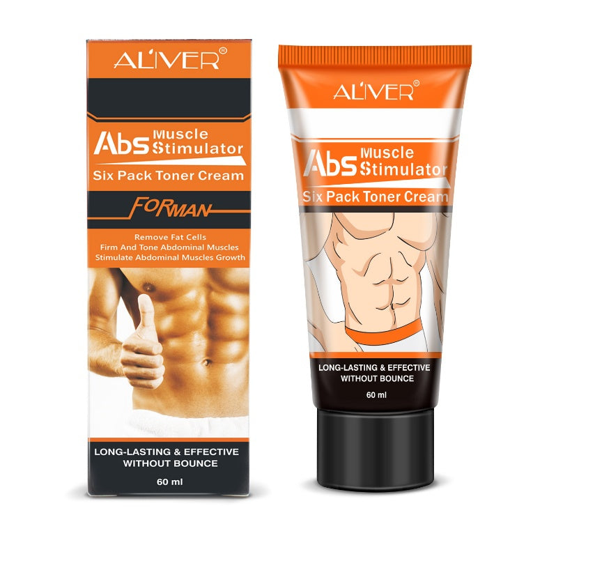 Aliver Abs Muscle Stimulator Six Pack Toner Cream packaging on a white background