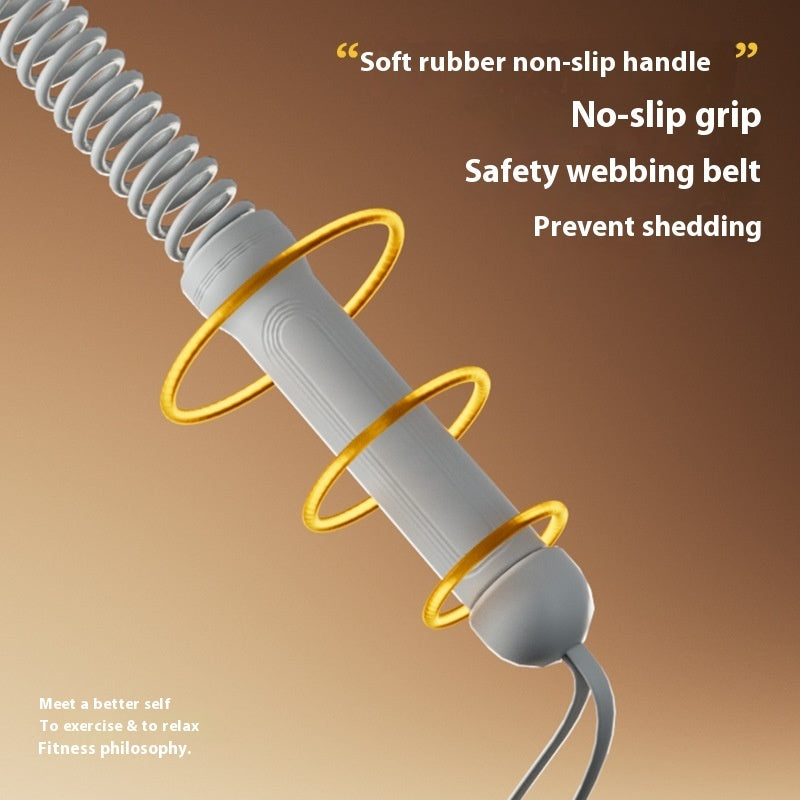 Gray and gold handle with text on a brown background