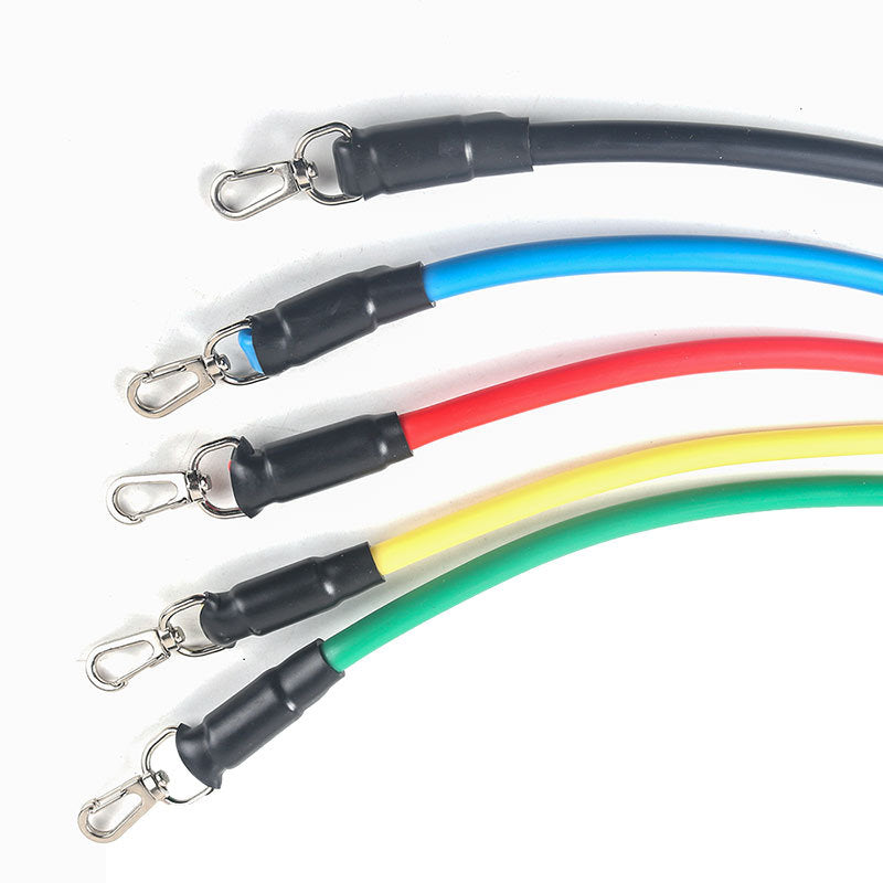 Set of colorful lanyards with metal swivels on a white background
