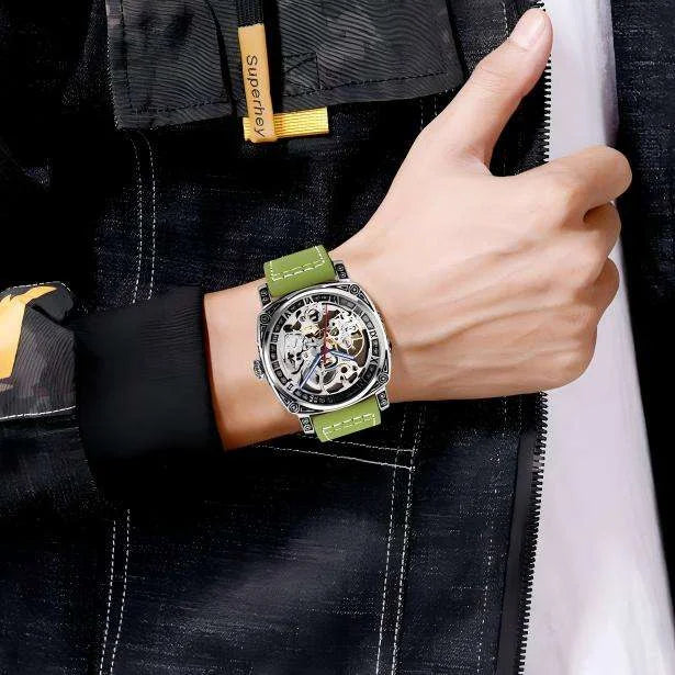 Men’s Square Skeleton Automatic Watch