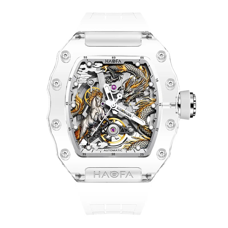 Haofa Men’s Dragon & Horse Automatic Watch
