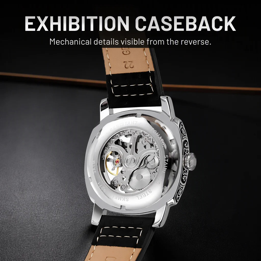 Men’s Square Skeleton Automatic Watch