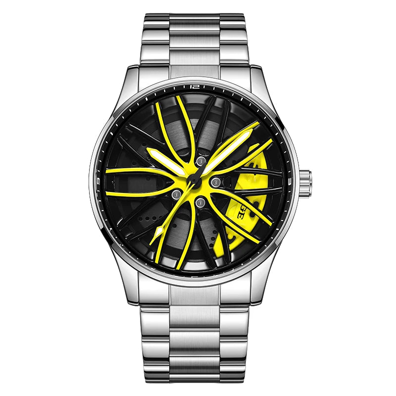 LIGE Square Steering Wheel Quartz Watch