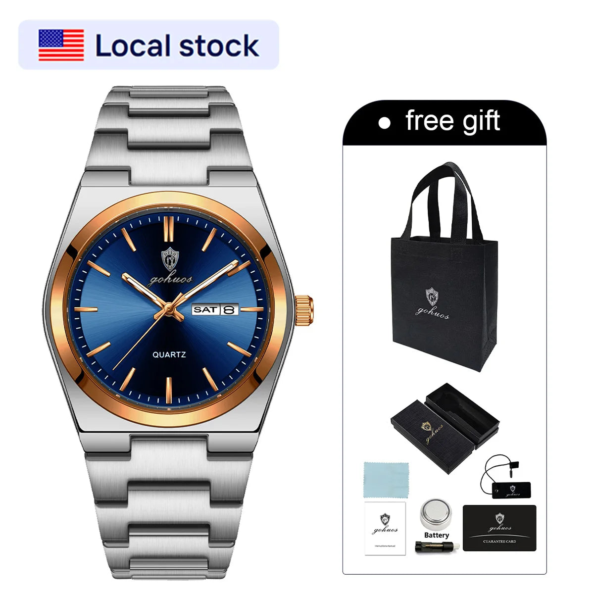 Gohuos Men’s Quartz Watch | Rose Blue
