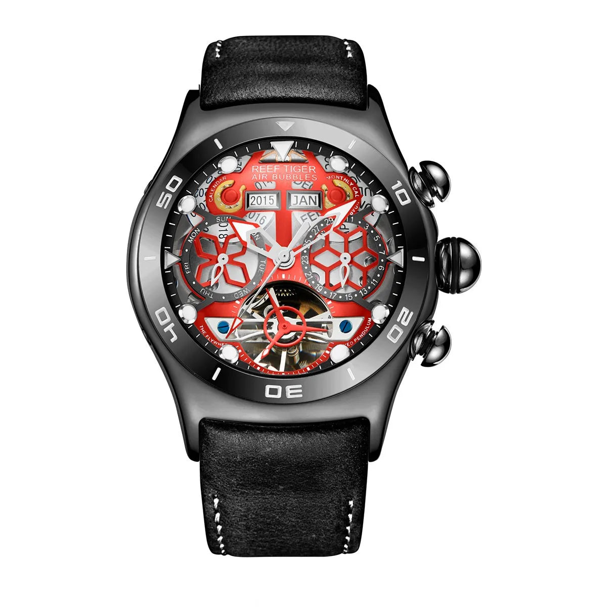 Reef Tiger Men’s Automatic Watch with Leather Band