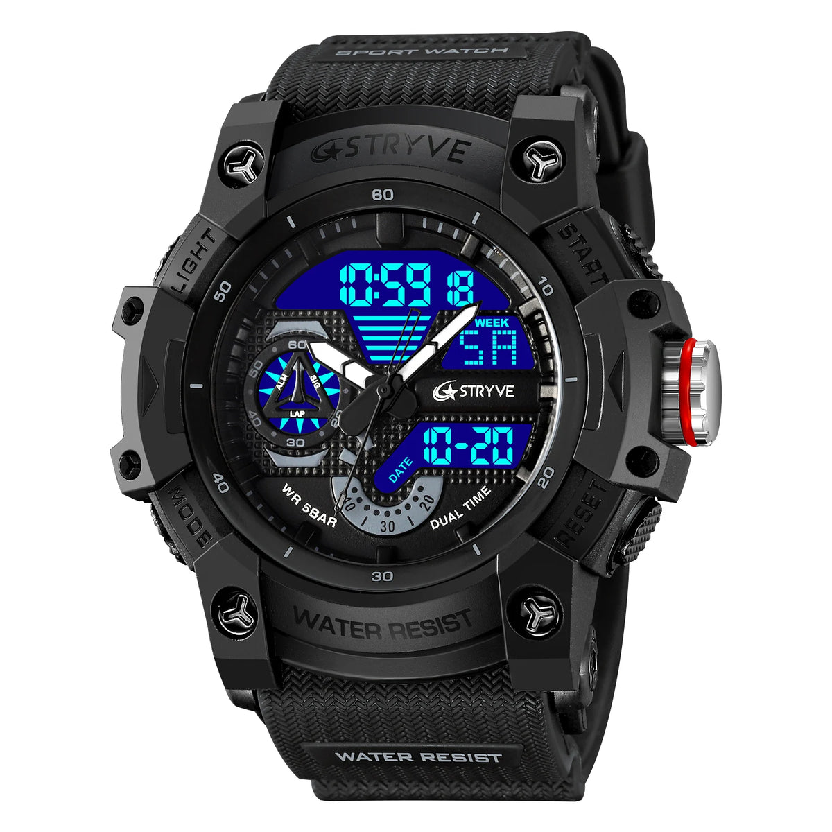 STRYVE Men’s Sports Watch with Stopwatch & Alarm