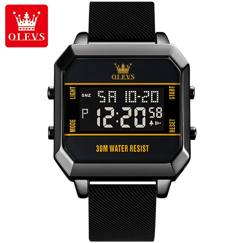 OLEVS Men’s Square Watch | Black