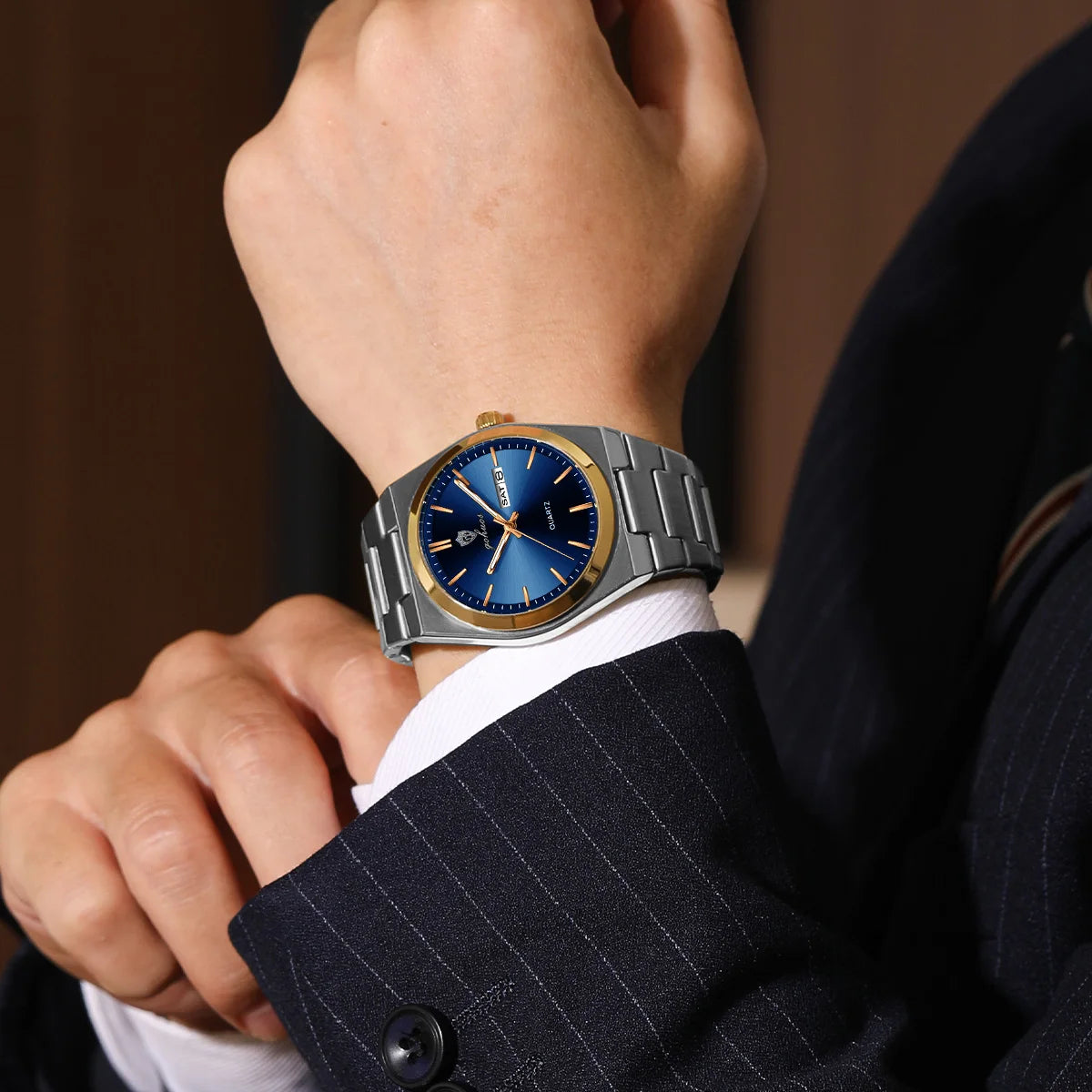 Gohuos Men’s Quartz Watch | Rose Blue