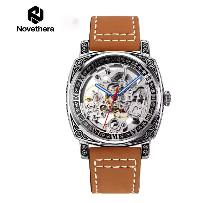 Men’s Square Skeleton Automatic Watch