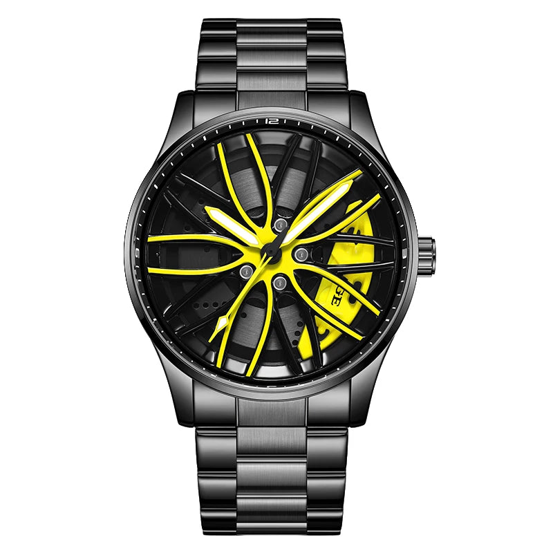 LIGE Square Steering Wheel Quartz Watch