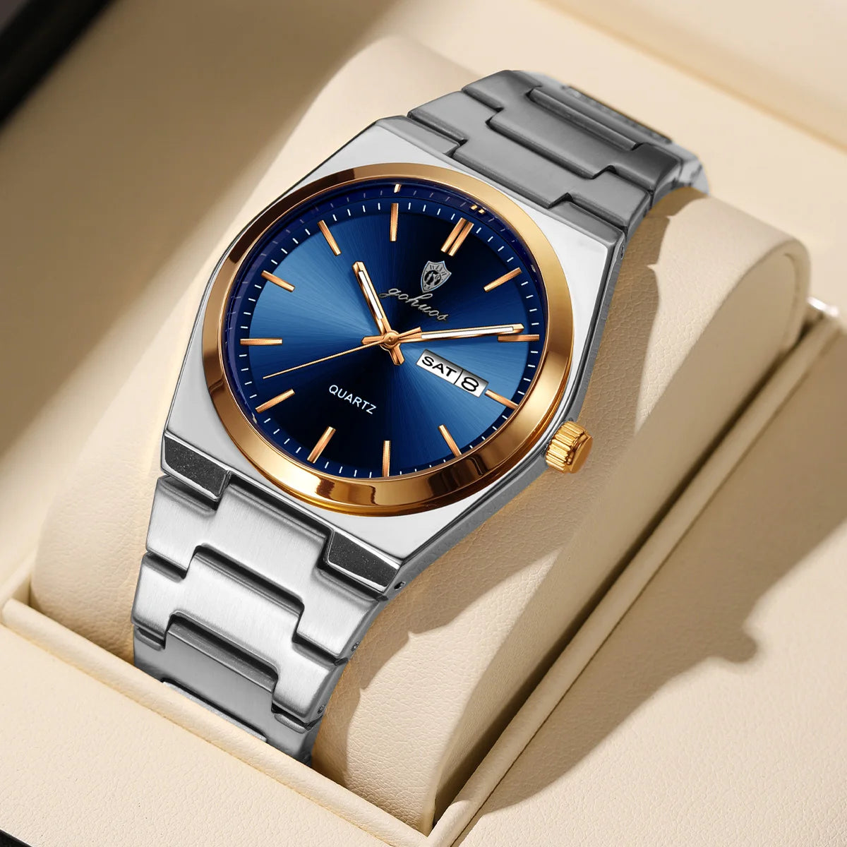 Gohuos Men’s Quartz Watch | Rose Blue
