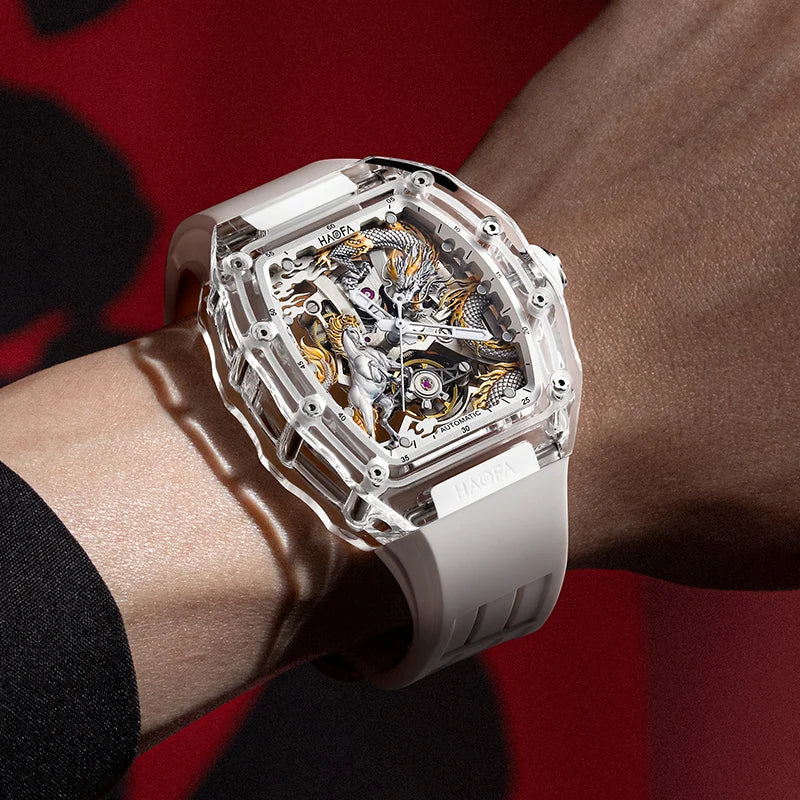 Haofa Men’s Dragon & Horse Automatic Watch