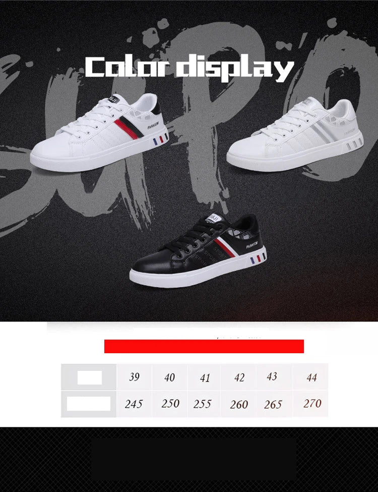 Men’s H07 Striped Faux Leather Sneakers