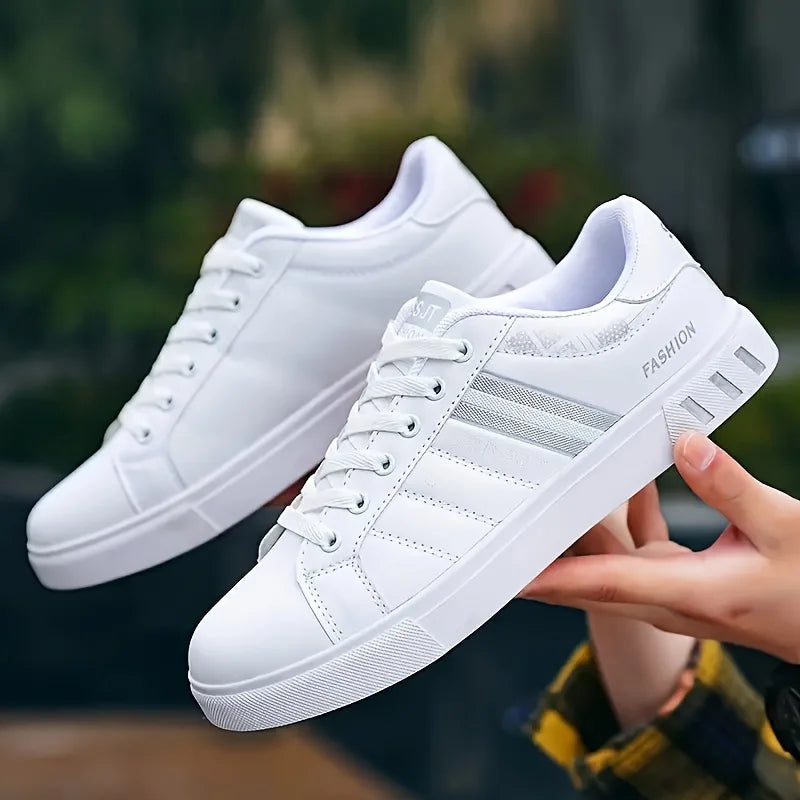 Men’s H07 Striped Faux Leather Sneakers