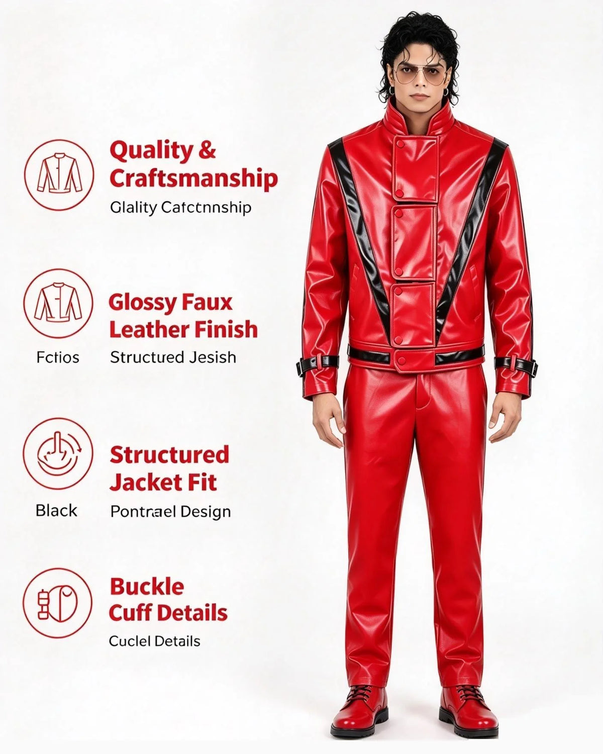 Thriller-Inspired Men’s Red Costume