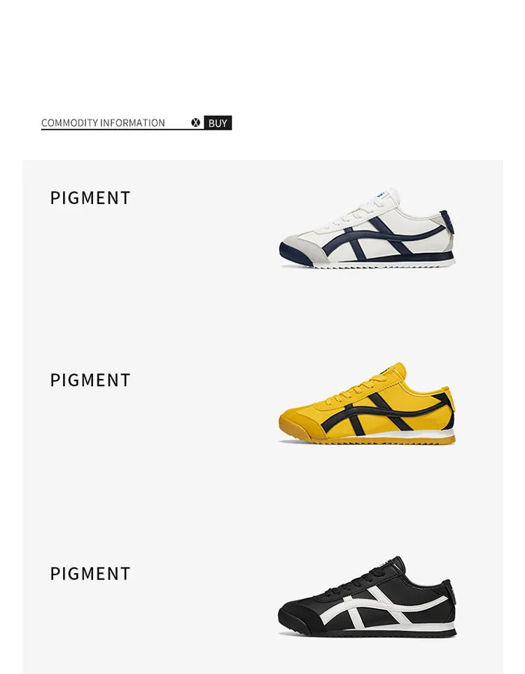 Men’s Striped Low-Top Lace-Up Sneakers