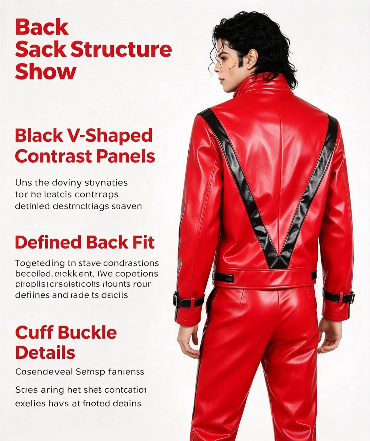 Thriller-Inspired Men’s Red Costume