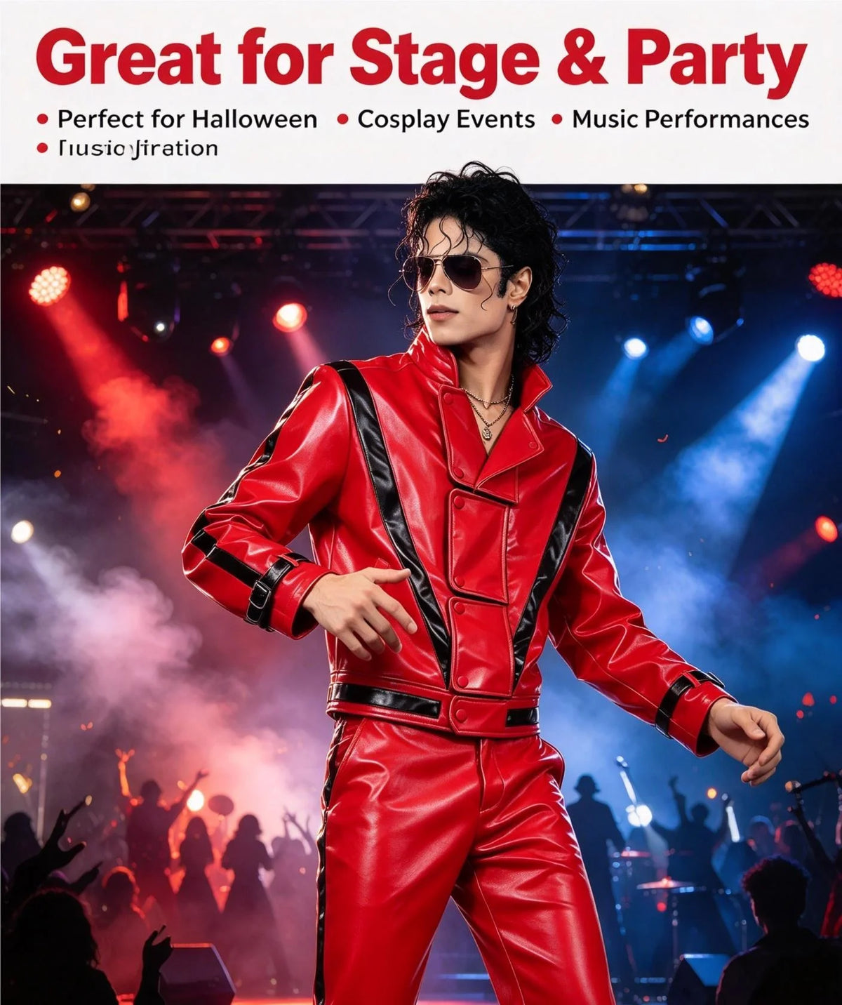 Thriller-Inspired Men’s Red Costume