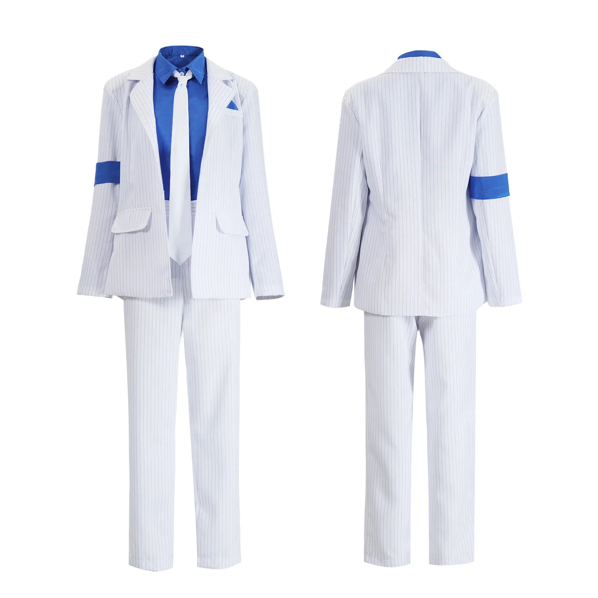 Smooth Criminal-Inspired White Pinstripe Costume Suit