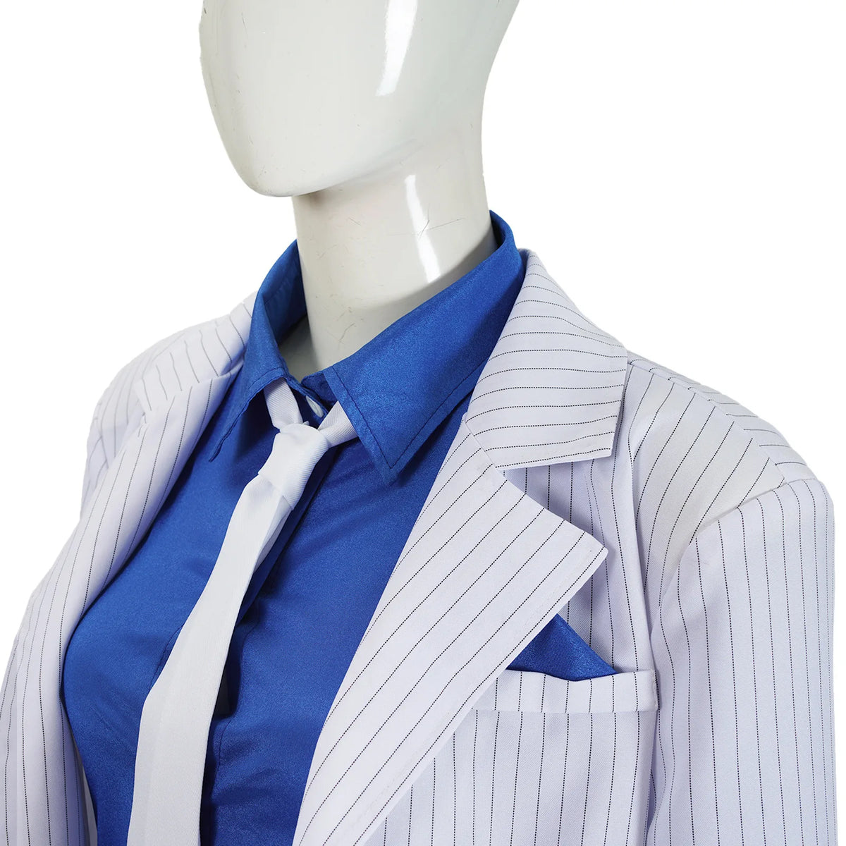 Smooth Criminal-Inspired White Pinstripe Costume Suit