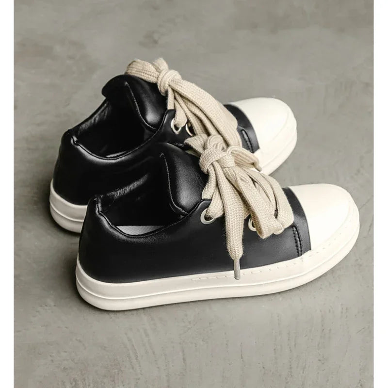 Men’s FH260 Black Faux Leather Casual Sneakers