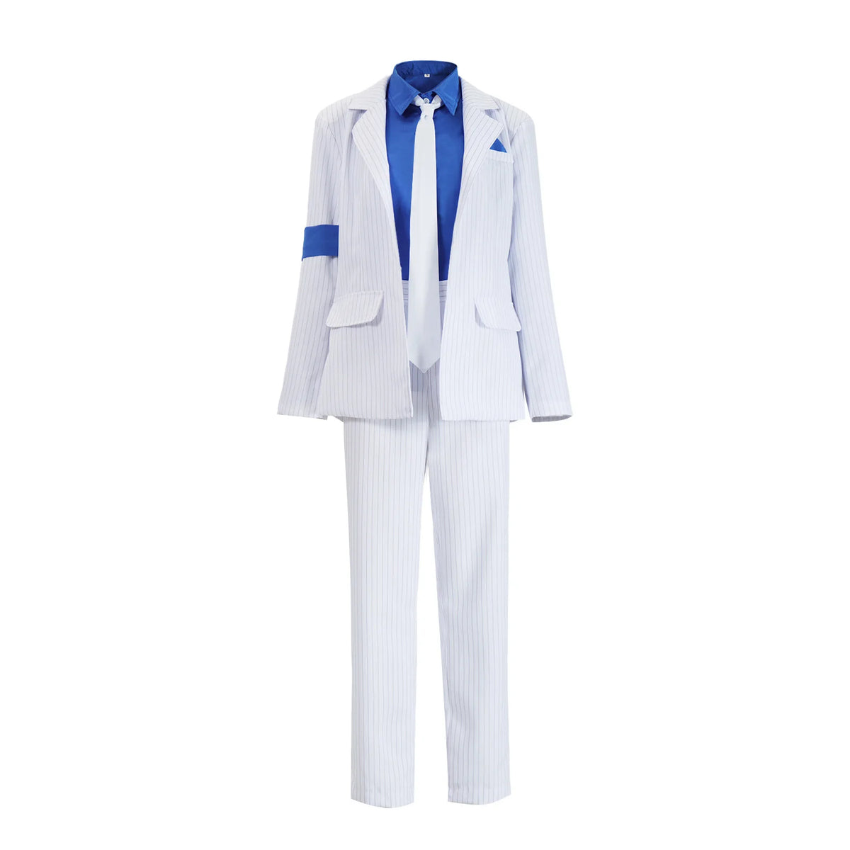 Smooth Criminal-Inspired White Pinstripe Costume Suit