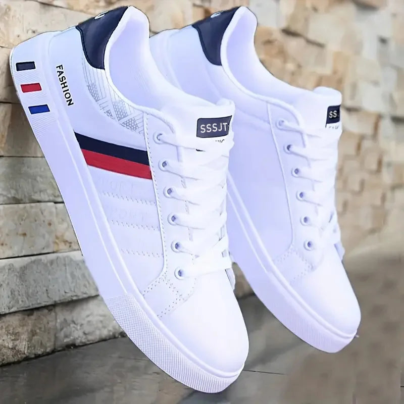 Men’s H07 Striped Faux Leather Sneakers