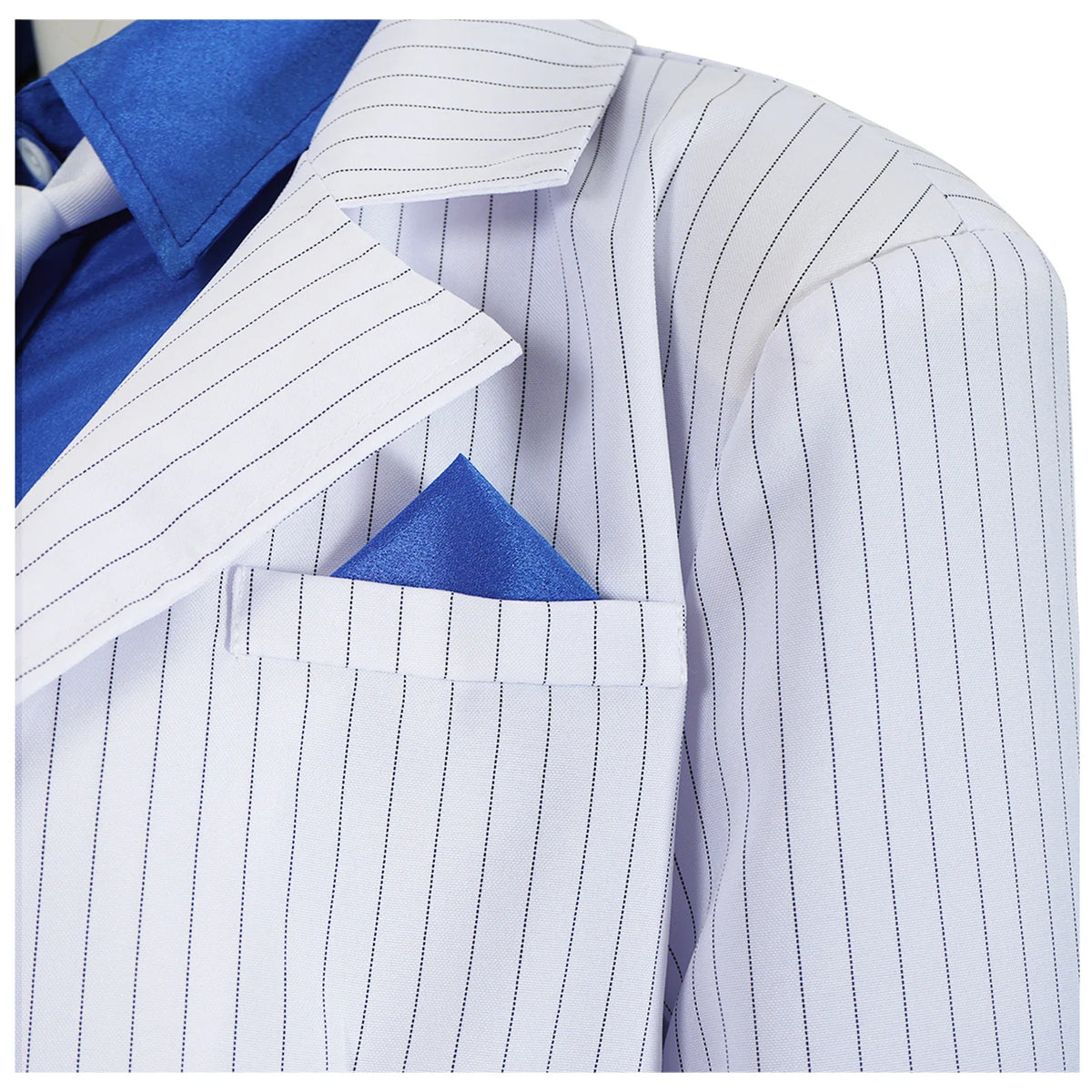Smooth Criminal-Inspired White Pinstripe Costume Suit