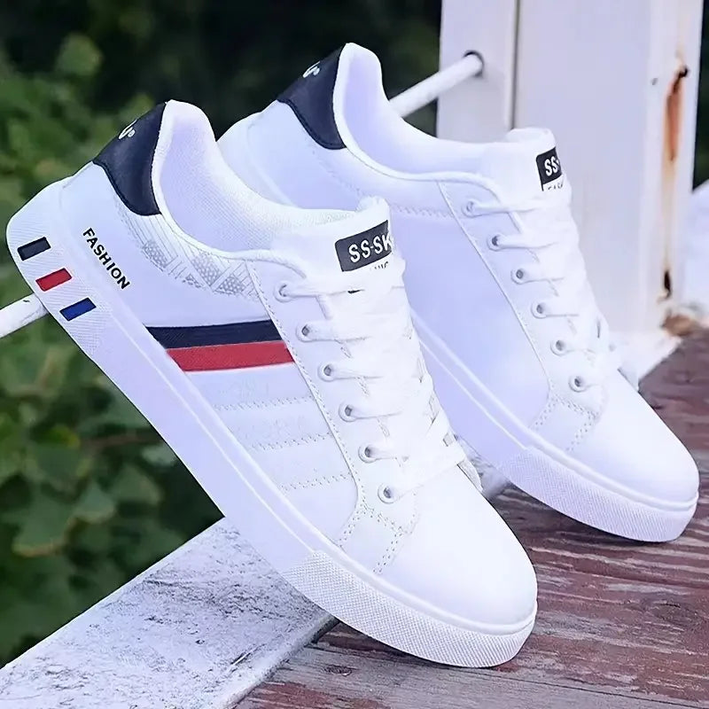 Men’s H07 Striped Faux Leather Sneakers