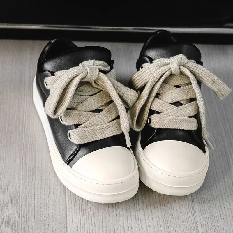 Men’s FH260 Black Faux Leather Casual Sneakers