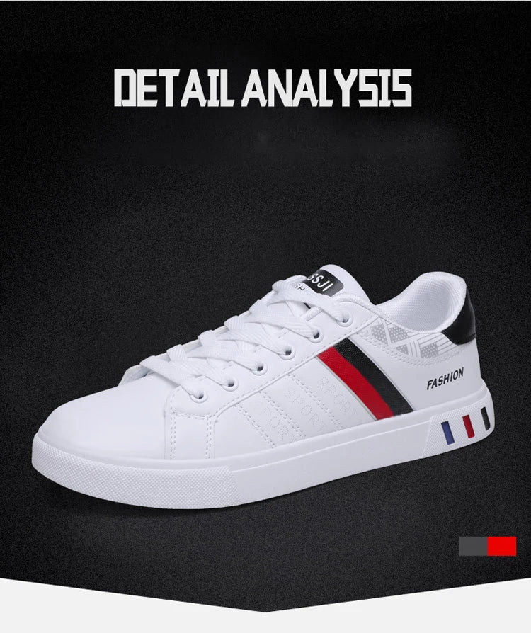 Men’s H07 Striped Faux Leather Sneakers