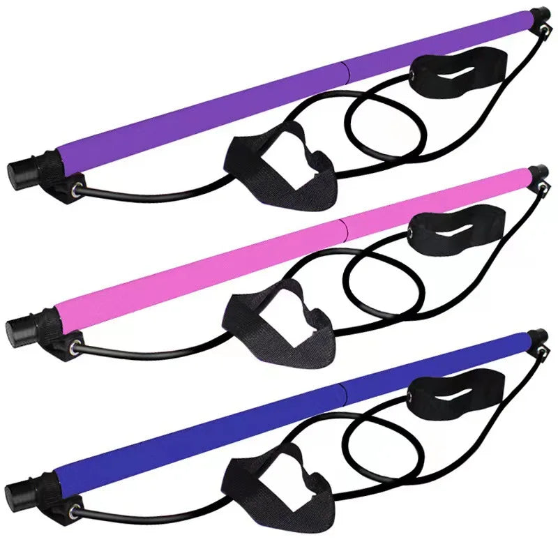 Pilates-Stange mit Widerstandsbändern