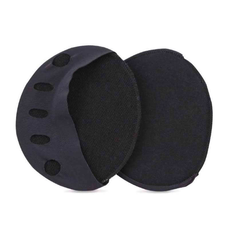 Black foot covers on a white background