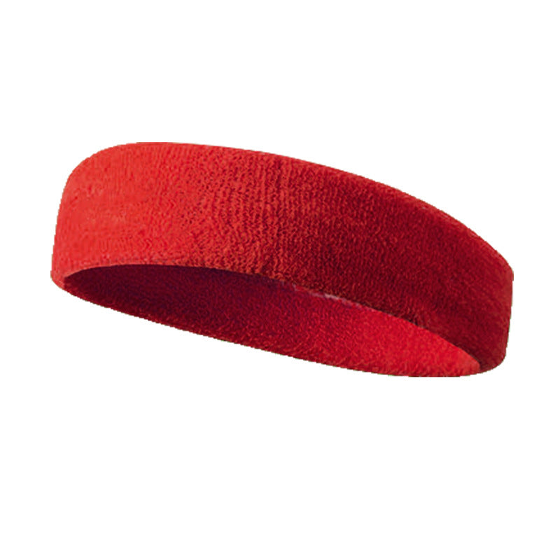 Red headband on a white background