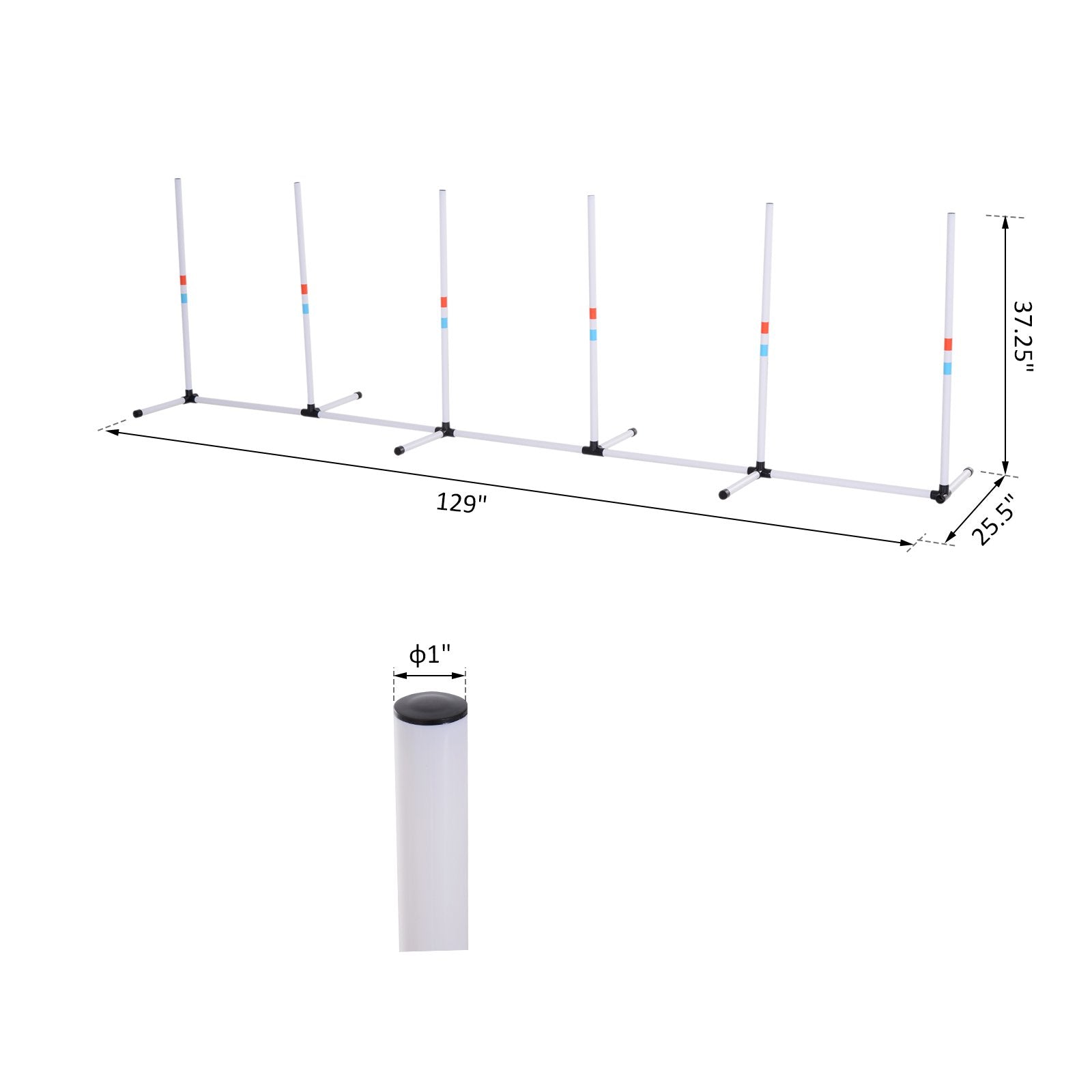 Dog agility poles