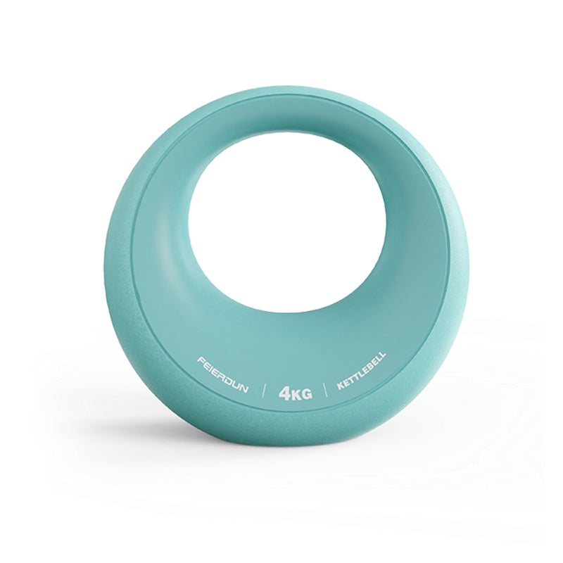 Teal kettlebell with 'Feierrun' branding and '4KG' marking on a white background