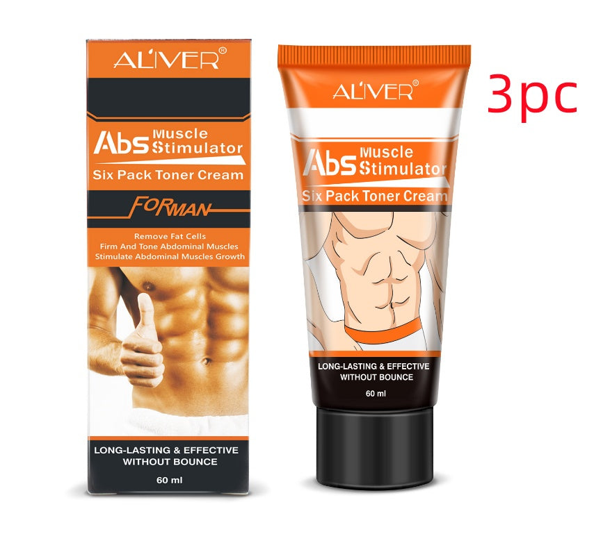 Aliver Abs Muscle Stimulator Six Pack Toner Cream packaging on a white background