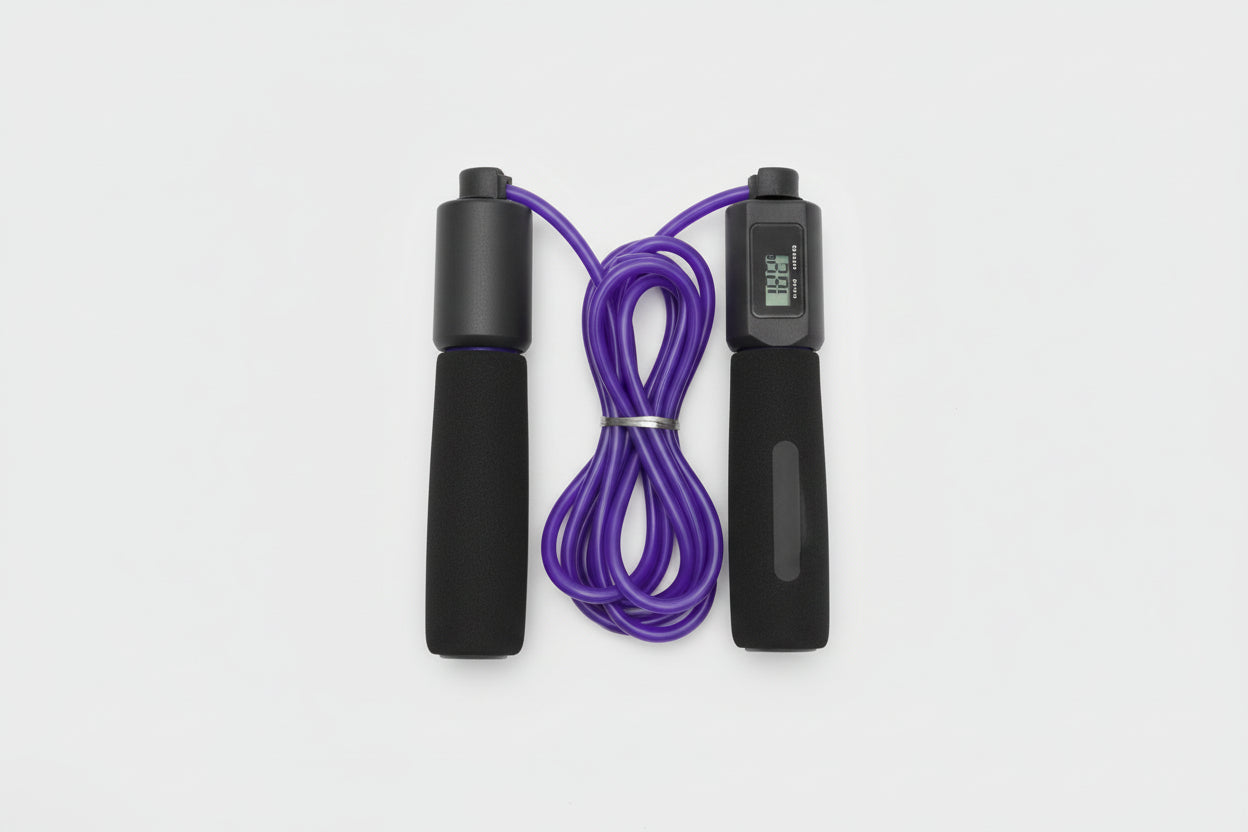 Two jump ropes with different designs on a white background