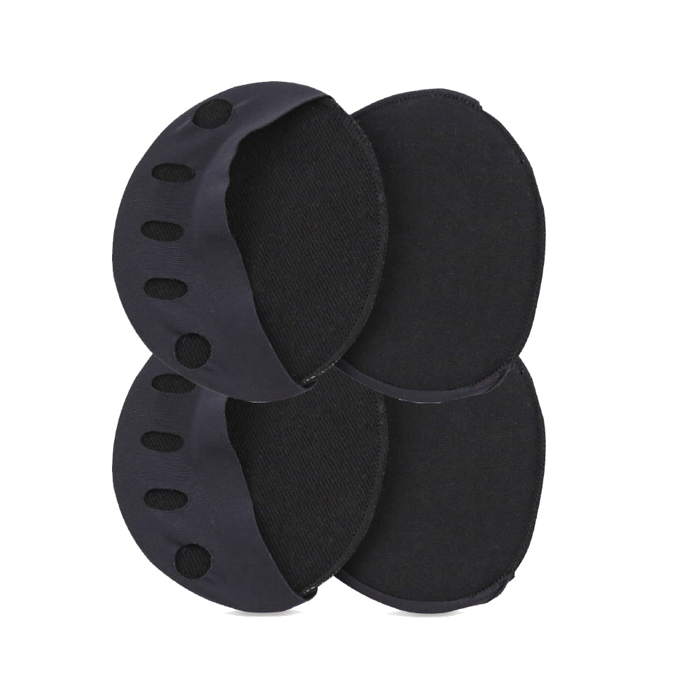 Black foot covers on a white background