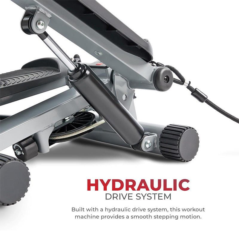 Workout machine with hydraulic drive system on a white background